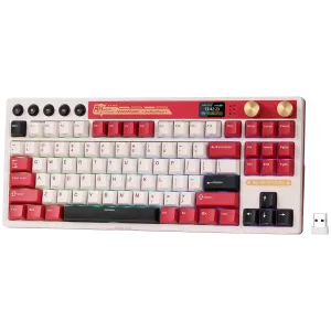 ROYAL KLUDGE RK M87 Famicom Gaming Keyboard Cream switch