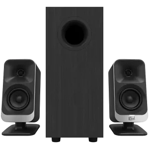 Klipsch ProMedia Lumina 2.1 Gaming Audio System with Subwoofer and LED Lighting Effects Built-in, Black