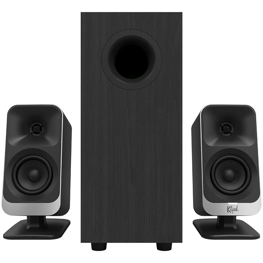 Klipsch ProMedia Lumina 2.1 Gaming Audio System with Subwoofer and LED Lighting Effects Built-in, Black Klipsch ProMedia Lumina 2.1 Gaming Audio System with Subwoofer and LED Lighting Effects Built-in, Black