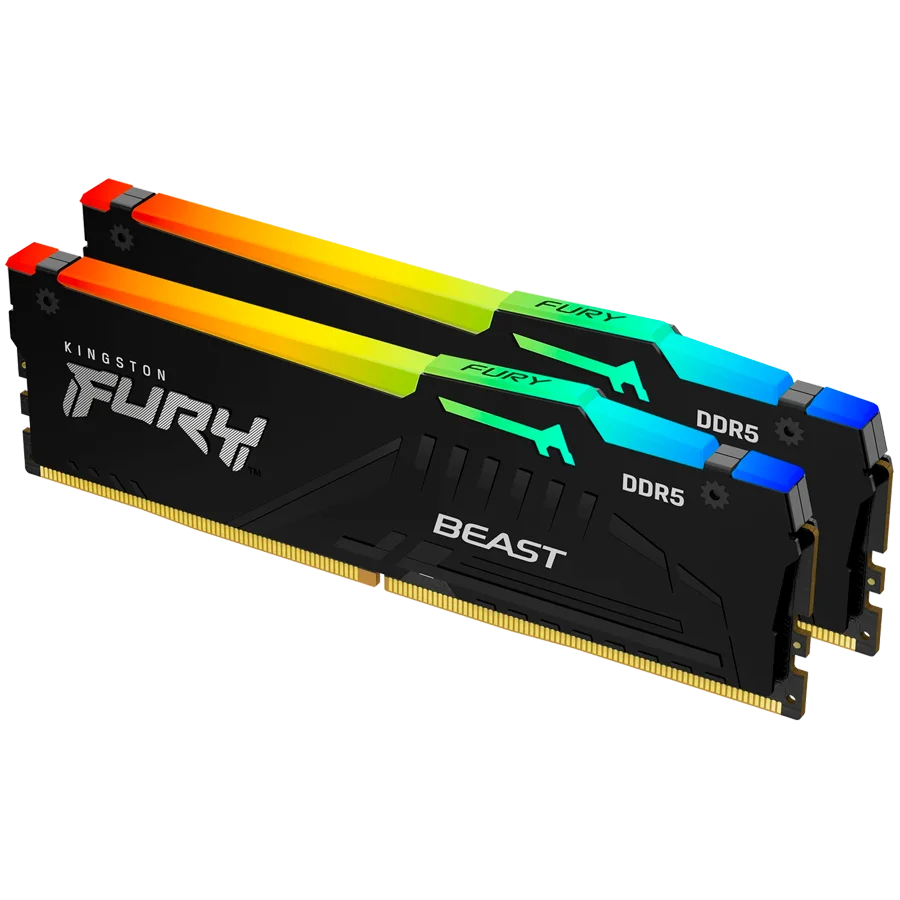 Kingston DRAM 64GB 6000MT/s DDR5 CL36 DIMM (Kit of 2) FURY Beast RGB EXPO
