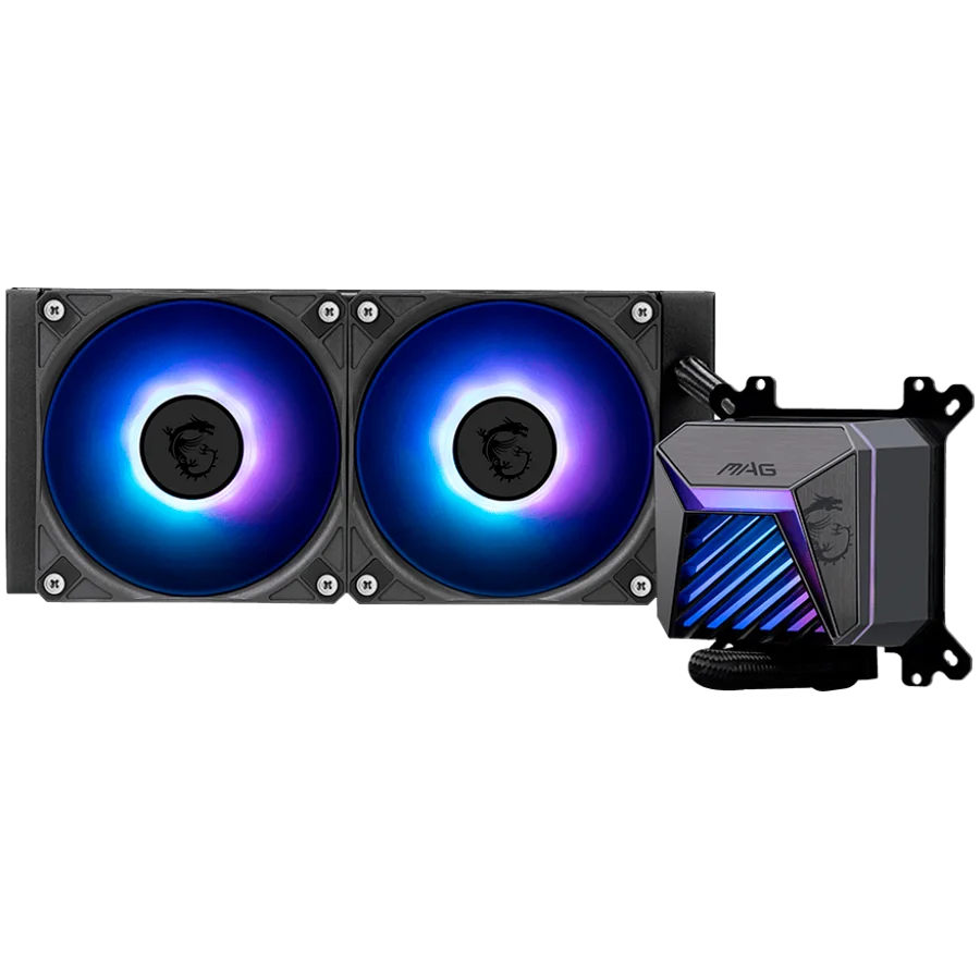 MSI MAG CORELIQUID A15 240, 2x120mm Pre-installed ARGB Daisy Chain Fans, Adjustable Offset Kit, Replacable Top Cover, Copper Base Intel LGA 1700/1851, AMD AM5/AM4, 3Y Warranty MSI MAG CORELIQUID A15 240, 2x120mm Pre-installed ARGB Daisy Chain Fans, Adjustable Offset Kit, Replacable Top Cover, Copper Base Intel LGA 1700/1851, AMD AM5/AM4, 3Y Warranty