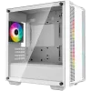 DeepCool CC360 ARGB WH, Mid Tower, Mini-ITX/Micro-ATX, 1xUSB3.0, 1xUSB2.0, 1xAudio, 3x120mm Pre-Installed ARGB Fans, Tempered Glass, Mesh Panel, White, R-CC360-WHAPM3-G-1