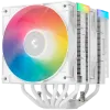 DeepCool AG620 WH ARGB V2, CPU Air Cooler, 2x120mm ARGB PWM Fan, Core Touch Technology 2.0, 6 Heatpipes, White, LGA1851/1700/1200/115x, AMD AM5/AM4, 129x136x161 mm(LxWxH), 2Y, R-AG620-WHAMMN-GJD