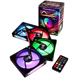ARGB Fan*4 & ARGB controller & Remote ; Fan : 120 x 25 x 120mm, PWM 4PIN(Male & Female); ARGB 5V 3PIN(Male & Female)Speed: 800-1800RPM(PWM)