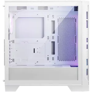 MSI MAG FORGE 320R AIRFLOW WHITE, Mid-Tower, ATX/M-ATX/ITX, 2x USB 3.2, 1x Audio/Mic, LED Button, ARGB Hub, 4x 120mm ARGB Fans, Mesh Panel, Tempered Glass, White