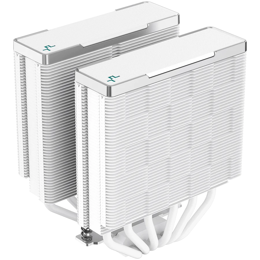DeepCool AK620 WH, CPU Air Cooler, 2x120mm PWM FDB Fan, TDP 260W, 6 Heatpipes, White, LGA2066/2011-v3/2011/1700/1200/115x, AMD AM5/AM4, 129x138x160 mm(LxWxH), 3Y, R-AK620-WHNNMT-G-1