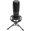 LORGAR Voicer 721, Gaming Microphone, Black, USB condenser microphone with tripod stand, pop filter, including 1 microphone, 1 Height metal tripod, 1 plastic shock mount, 1 windscreen cap, 1,2m metel type-C USB cable, 1 pop filter, 154.6x56.1mm
