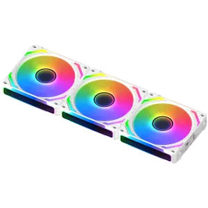 Starlink Ultra Arctic, EN40856, 3PCS White Easy Clip On & Smart Link Fan,ARGB & PWM Cable,Galaxy II Fan Control Box & Remote,Color Box)