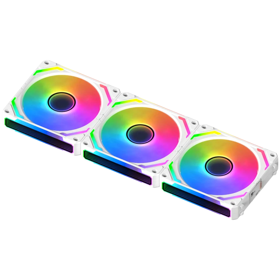 Starlink Ultra Arctic, EN40856, 3PCS White Easy Clip On & Smart Link Fan,ARGB & PWM Cable,Galaxy II Fan Control Box & Remote,Color Box)