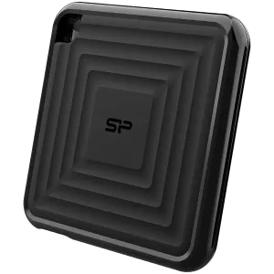 Silicon Power PC60 2TB Portable SSD SATAIII USB 3.2 Gen2 (Type-C) Portable SSD, R/W: up to 540MB/s; 500MB/s, Black