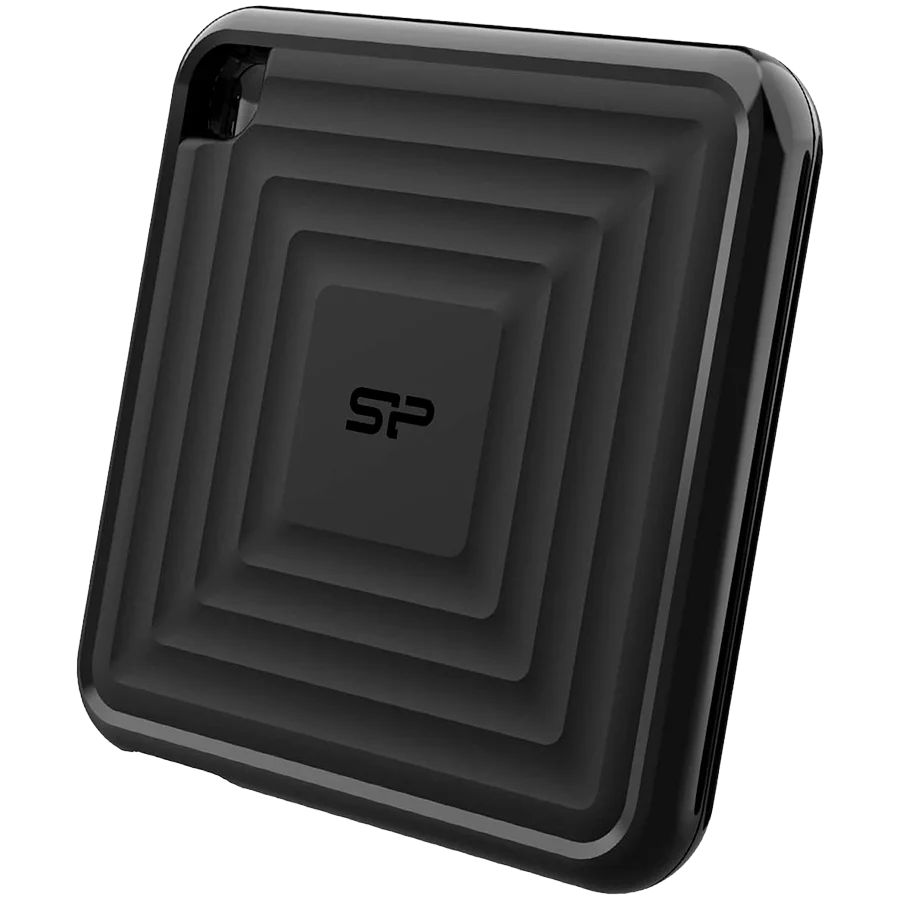 Silicon Power PC60 2TB Portable SSD SATAIII USB 3.2 Gen2 (Type-C) Portable SSD, R/W: up to 540MB/s; 500MB/s, Black