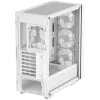 DeepCool CC560 MESH WH V2, Mid Tower, Mini-ITX/Micro-ATX/ATX, 2xUSB3.0, 1xAudio, 4x120mm Pre-Installed ARGB Fans, Tempered Glass, Mesh Panel, White, R-CC560-WHAMA4-G-2