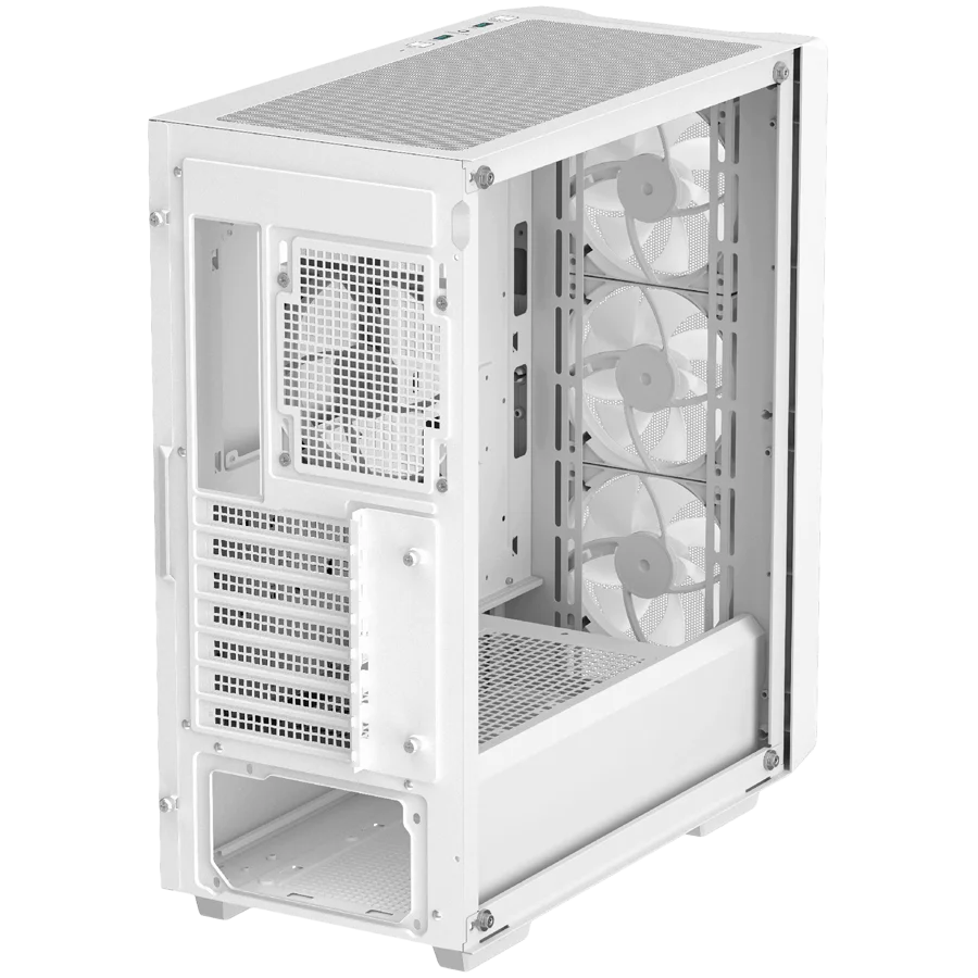DeepCool CC560 MESH WH V2, Mid Tower, Mini-ITX/Micro-ATX/ATX, 2xUSB3.0, 1xAudio, 4x120mm Pre-Installed ARGB Fans, Tempered Glass, Mesh Panel, White, R-CC560-WHAMA4-G-2