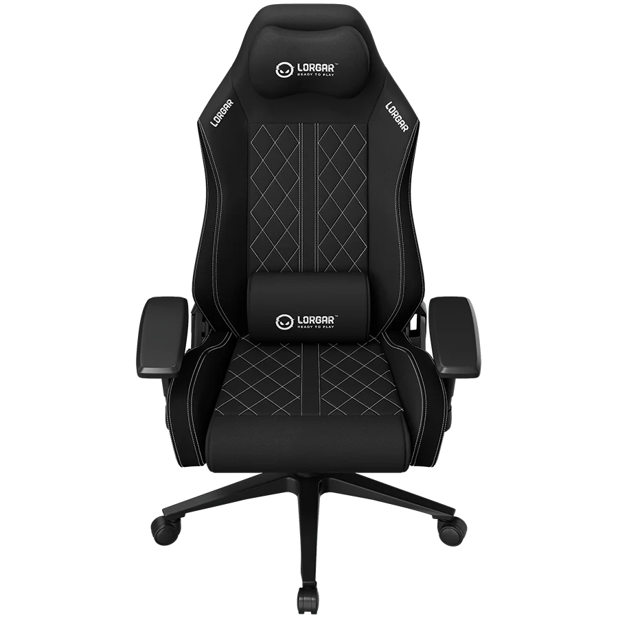 LORGAR CHA41, Ergonomic Gaming Chair Advanced, premium anti-stain fabric, Black/white