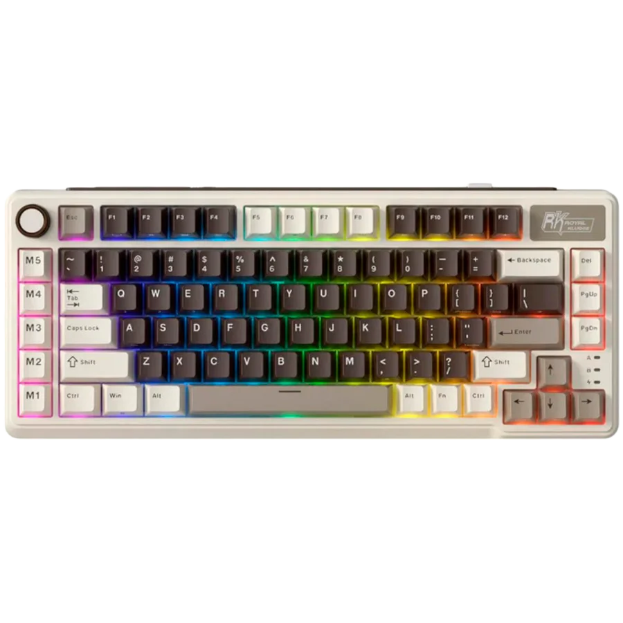 ROYAL KLUDGE RK L75 Mocha Grey Gaming Keyboard Cream switch