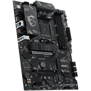 MSI B550 GAMING, ATX, Socket AM4, 4x DDR4 Dual Channel up to 4866+(OC)MHz, 2x PCIe x16 slots, 2x M.2 slots, 2x USB 3.2 Gen 2 (1x Type-C), 2x USB 3.2 Gen 1, 4x USB 2.0, 1x HDMI, 1x DP, 1G LAN, 7.1 HD Audio, 3Y