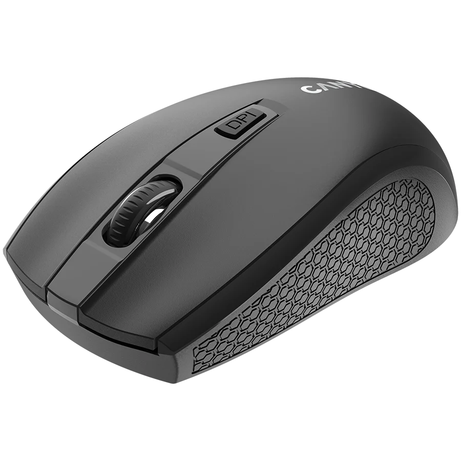 CANYON MW-7, 2.4Ghz wireless mouse, 6 buttons, DPI 800/1200/1600, with 1 AA battery ,size 110*60*37mm,58g,black