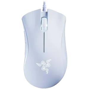 Razer DeathAdder Essential White Edition, Gaming Mouse, True 6 400 DPI optical sensor, Ergonomic Form Factor, Mechanical Mouse Switches with 10 million-click life cycle, 1000 Hz Ultrapolling, Single-color white lighting