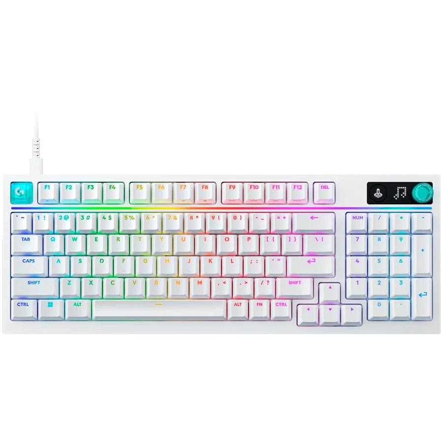 LOGITECH G316 X 98 Wired Gaming Keyboard - WHITE - US INT'L - USB - EMEA28i - 935 - TACTILE LOGITECH G316 X 98 Wired Gaming Keyboard - WHITE - US INT'L - USB - EMEA28i - 935 - TACTILE