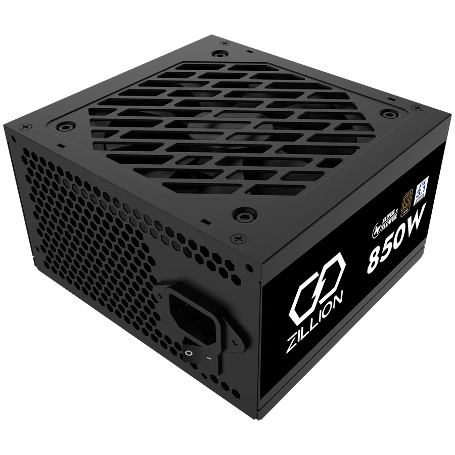 Super Flower Zillion DB Bronze 850W ATX 3.1 80 Plus Bronze, Flat Black Cables, 120mm Fan, 3 Year Warranty
