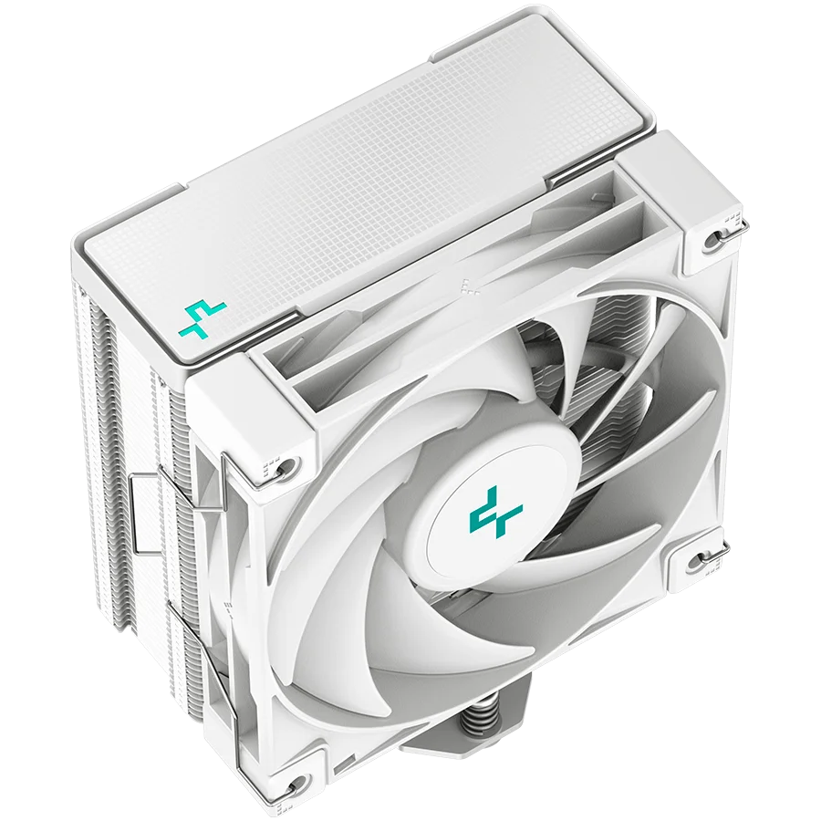 DeepCool AK400 WH, CPU Air Cooler, 1x120mm PWM Fan, TDP 220W, 4 Heatpipes, White, LGA1700/1200/115x, AMD AM5/AM4, 127x97x155 mm(LxWxH), 3Y, R-AK400-WHNNMN-G-1
