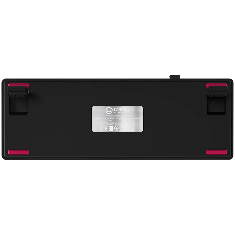 LORGAR KBP70MW, Wireless 65% Mechanical Gaming Keyboard Pro, Black/red, EN layout