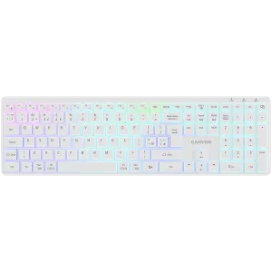 CANYON keyboard HKB-W11 UK/US RGB Dual Mode Wireless White