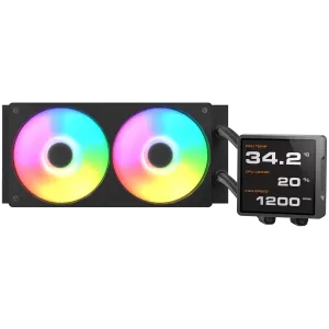 COUGAR Poseidon Vistek Pro ARGB 240 AiO Liquid Watercooling - Black