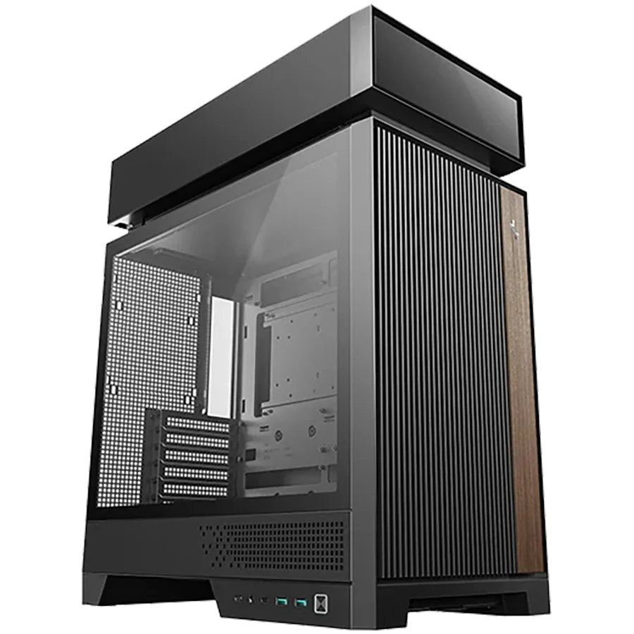 DeepCool CL660, Mid Tower, Mini-ITX/Micro-ATX/ATX(Rear Connector), 2xUSB3.0, 1xUSB Type-C, 1xAudio, 2x120mm Pre-Installed ARGB Reverse Fans, Tempered Glass, Mesh Panel, Black, R-CL660-BKNNA0-G-1