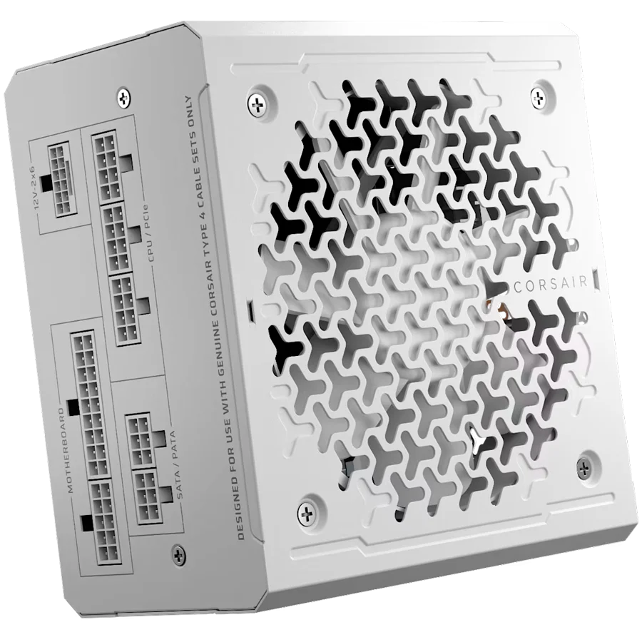 CORSAIR RM1000e White, 1000 Watt, Cybenetics Gold Certified, Fully Modular