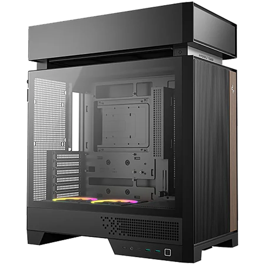 DeepCool CL660, Mid Tower, Mini-ITX/Micro-ATX/ATX(Rear Connector), 2xUSB3.0, 1xUSB Type-C, 1xAudio, 2x120mm Pre-Installed ARGB Reverse Fans, Tempered Glass, Mesh Panel, Black, R-CL660-BKNNA0-G-1