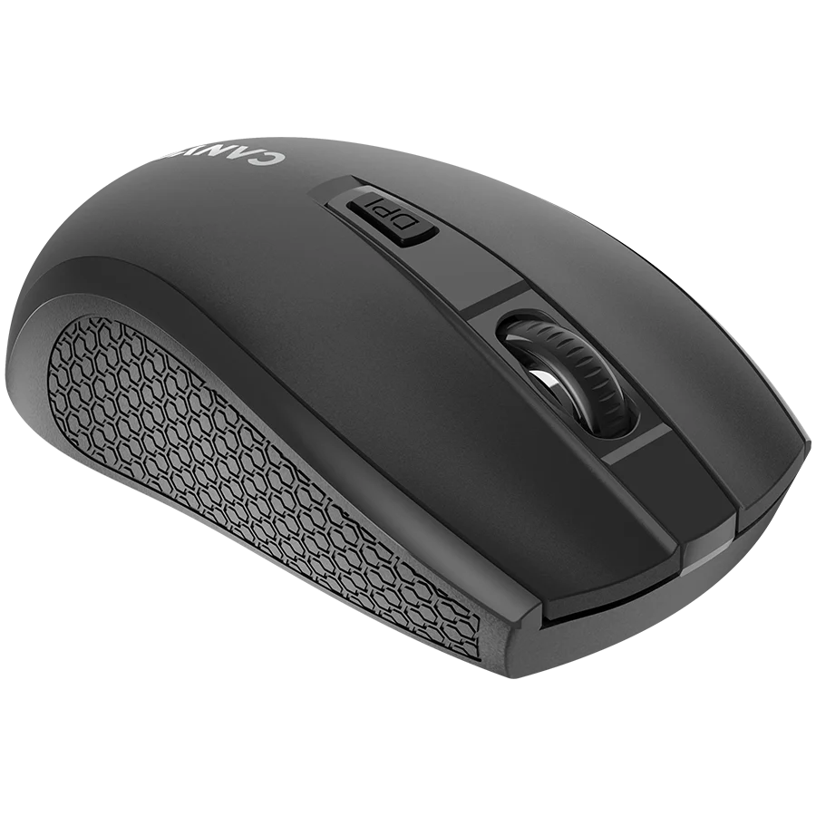 CANYON MW-7, 2.4Ghz wireless mouse, 6 buttons, DPI 800/1200/1600, with 1 AA battery ,size 110*60*37mm,58g,black