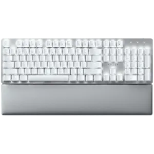 Razer Pro Type Ultra - US Layout, Wireless Mechanical Keyboard for Productivity, Razer Yellow Mechanical Switch, Bluetooth and Razer HyperSpeed (2.4GHz), Backlit keys (white LED), USB-C, Plush leatherette wrist rest, Soft-touch coating