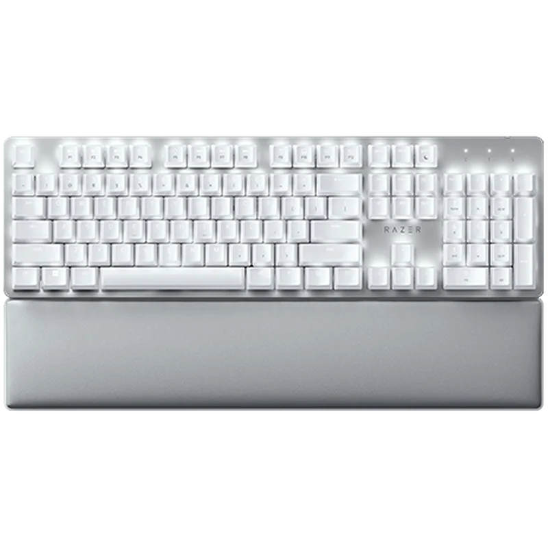 Razer Pro Type Ultra - US Layout, Wireless Mechanical Keyboard for Productivity, Razer Yellow Mechanical Switch, Bluetooth and Razer HyperSpeed (2.4GHz), Backlit keys (white LED), USB-C, Plush leatherette wrist rest, Soft-touch coating