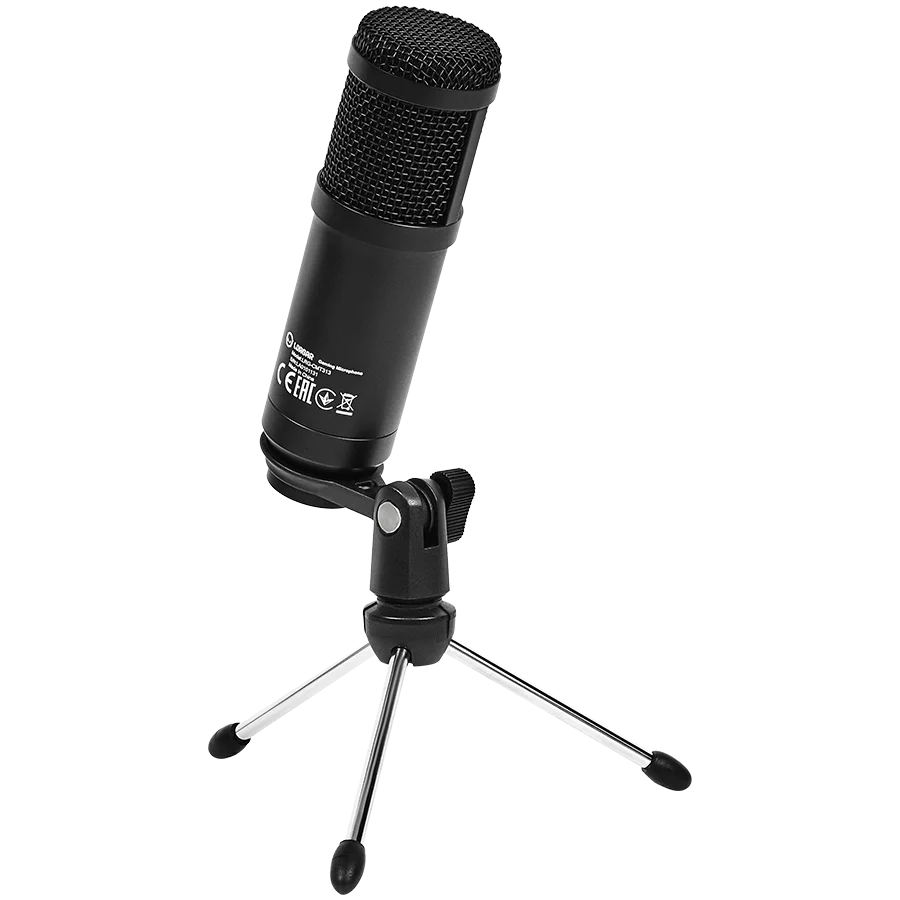 LORGAR Soner 313, Gaming Microphones, Black, USB condenser microphone with Volume Knob & Echo Kob, including 1x Microphone, 1 x 2.5M USB Cable, 1 x Tripod Stand, 1 x User Manual, body size: Φ47.4*158.2*48.1mm, weight: 243.0g