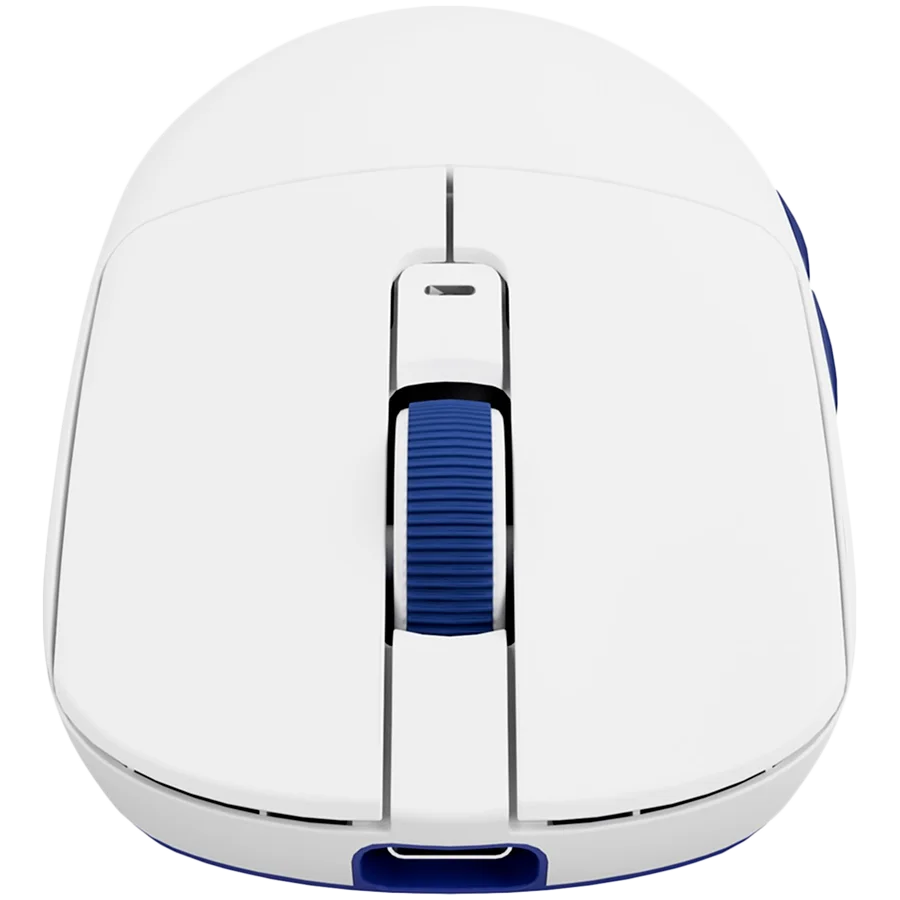 ROYAL KLUDGE M30 White Blue Gaming Mouse PAW 33111K