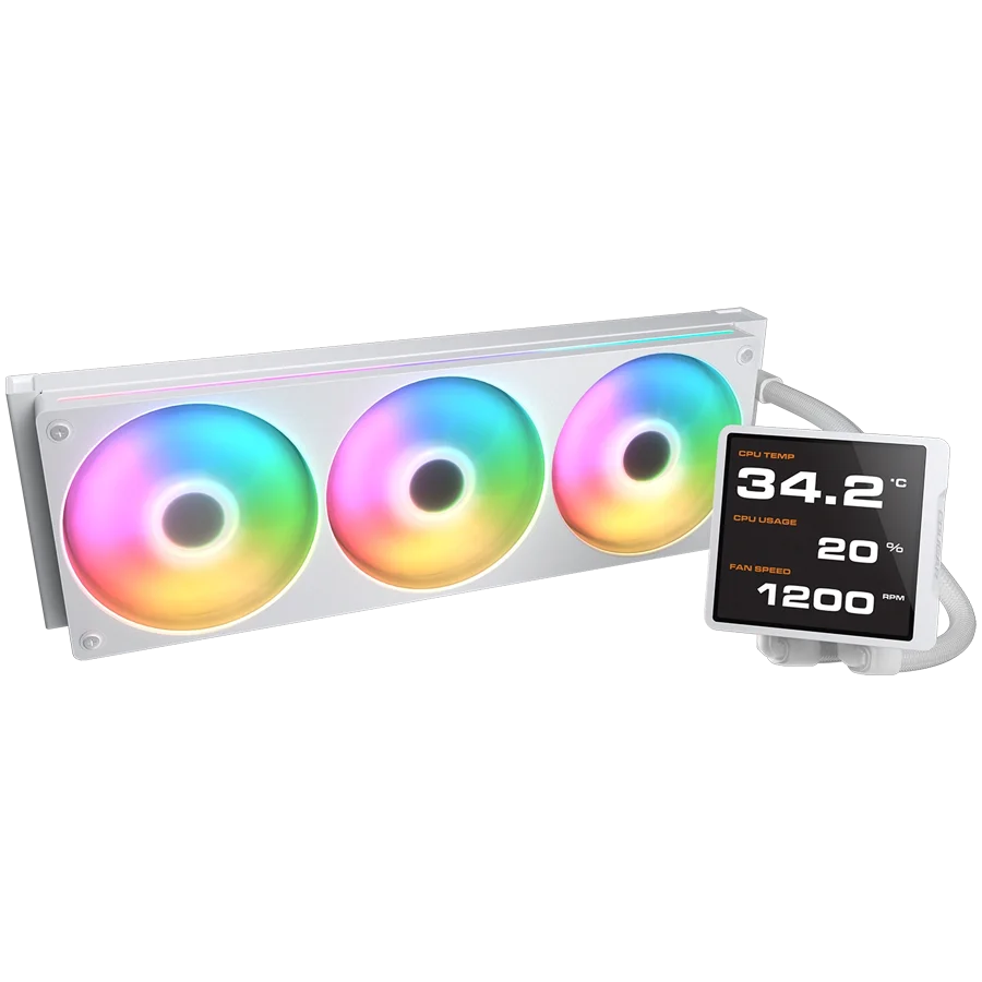 COUGAR Poseidon Vistek Pro ARGB 360 AiO Liquid Watercooling - White