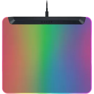 Razer Firefly V2 Pro, Fully Illuminated RGB Gaming Mouse Mat, Edge-to-Edge Backlit Design, 15-Zone Chroma Lighting, Integrated USB 2.0 Port