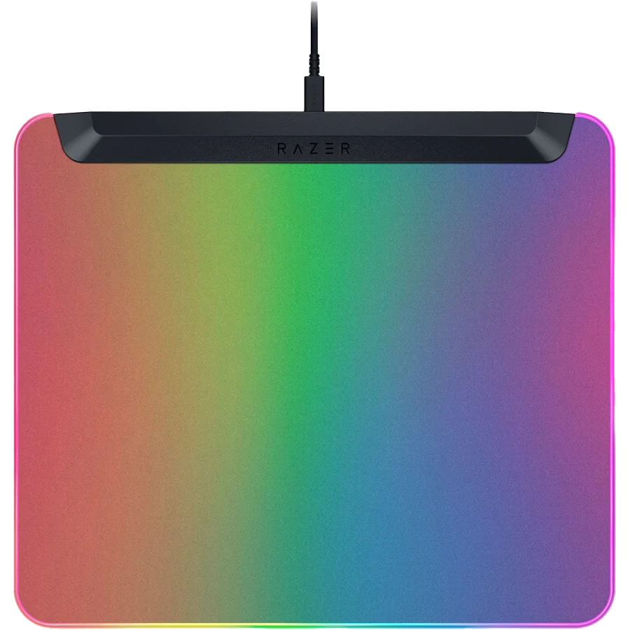 Razer Firefly V2 Pro, Fully Illuminated RGB Gaming Mouse Mat, Edge-to-Edge Backlit Design, 15-Zone Chroma Lighting, Integrated USB 2.0 Port