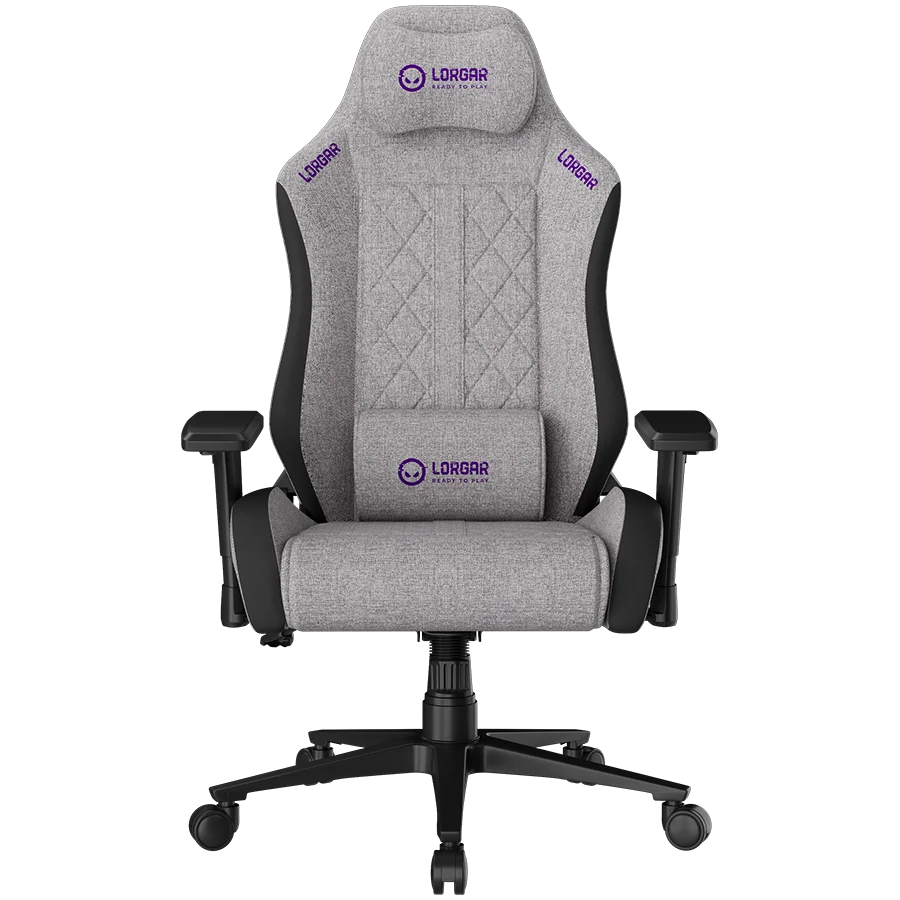 LORGAR CHA41, Ergonomic Gaming Chair Advanced, premium anti-stain fabric, Grey