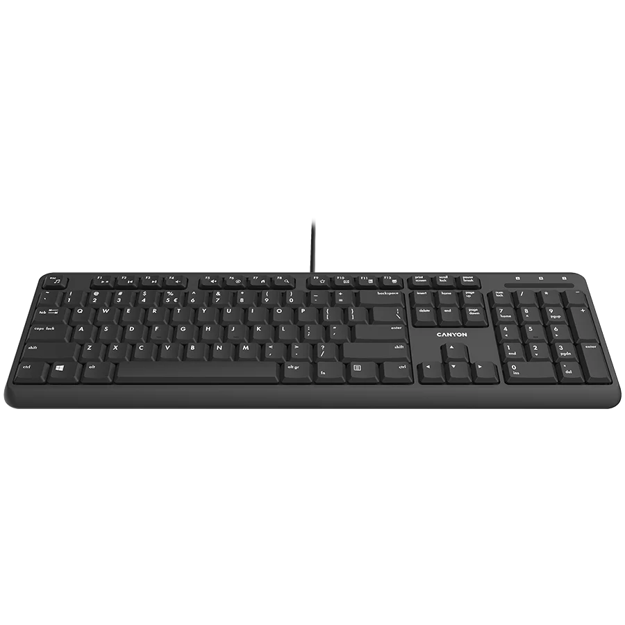 CANYON keyboard HKB-20 EN/BG Velvet Wired  Black