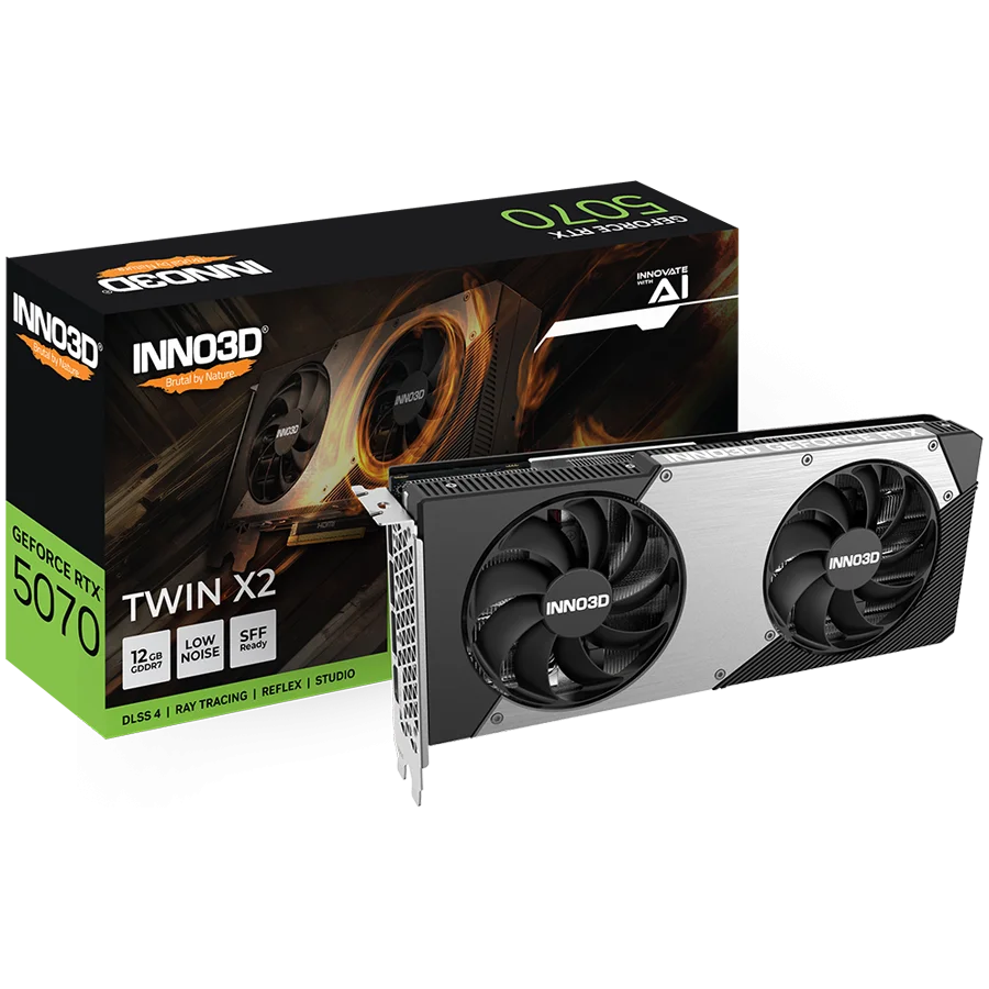 INNO3D GeForce RTX 5070 Twin X2 12GB GDDR7 192bit, 1x HDMI, 3x DP