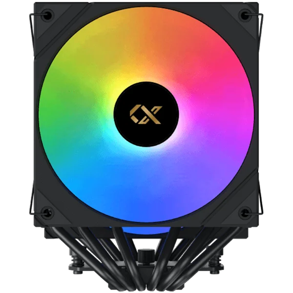 AK6 Dual Digital (Black, ARGB & Digital LED Panel Top Cover, 2PCS ARGB PWM Fan, Intel Backplate, Mini ARGB LED Controller)