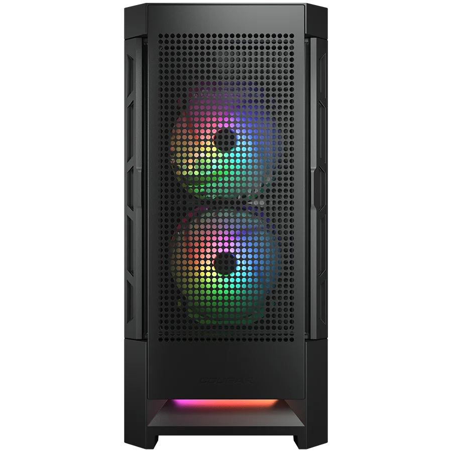 COUGAR AIRFACE RGB PC Case, Mid Tower, Black
