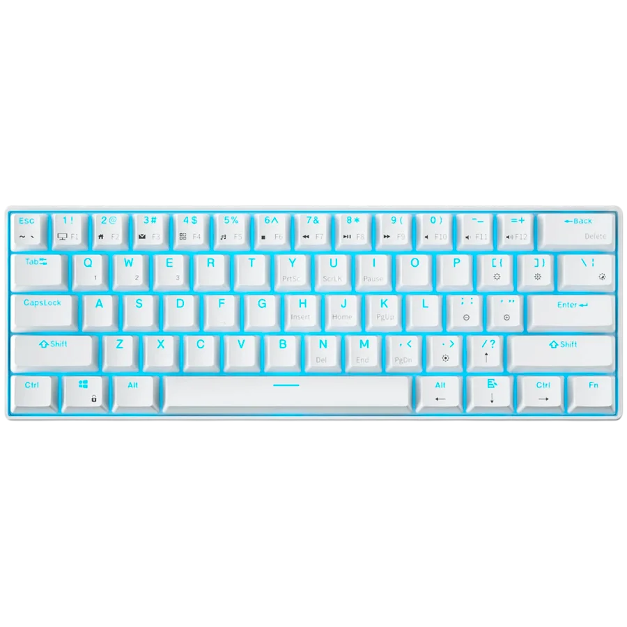ROYAL KLUDGE RK61 White Gaming Keyboard Red switch