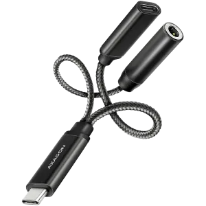 AXAGON ADA-HCPD USB-C to 3.5mm jack - Hi-Res DAC audio adapter, 384kHz/32bit, PD 60W 3A
