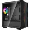 DeepCool CC360 ARGB, Mid Tower, Mini-ITX/Micro-ATX, 1xUSB3.0, 1xUSB2.0, 1xAudio, 3x120mm Pre-Installed ARGB Fans, Tempered Glass, Mesh Panel, Black, R-CC360-BKAPM3-G-1