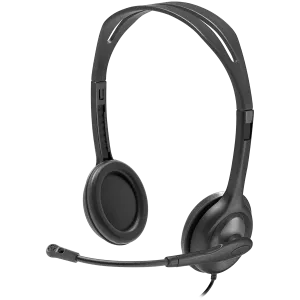 LOGITECH H111 Corded Stereo Headset - BLACK - 3.5 MM