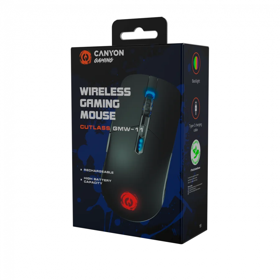 CANYON Gaming Mouse CUTLASS max DPI 2400 RGB Wireless Black CANYON Gaming Mouse CUTLASS max DPI 2400 RGB Wireless Black