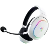 Razer Barracuda X Chroma, Gaming Headset, White, Oval Ear Cushions, 2.4 GHz Wireless / Bluetooth, Breathable Fabric with Memory Foam Cushions, Detachable Razer™ HyperClear Cardioid Mic, 7.1 Surround sound: Only available on Windows 10 64-bit (or higher)